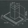 Elica HORIZONTE90EDS3 Horizonte Touch Control 90 Chimney Cooker Hood Stainless Steel