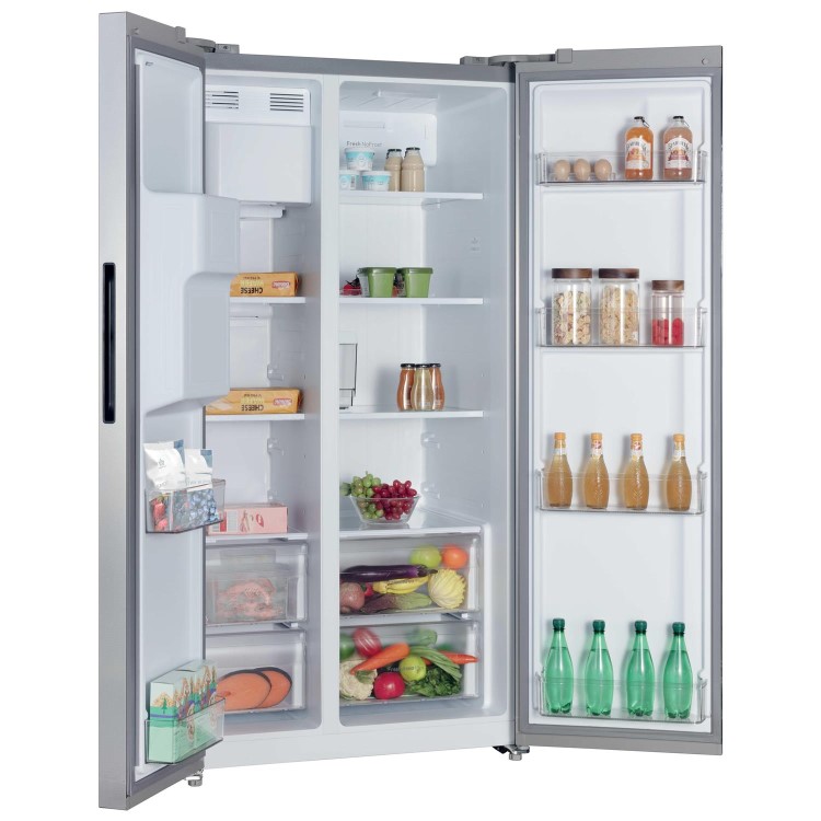 Hoover 556 Litre Side-by-Side American Fridge Freezer - Inox