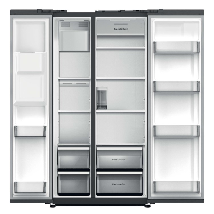 Hoover 556 Litre Side-by-Side American Fridge Freezer - Inox