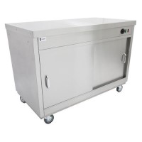 Parry HOT12 Mobile Hot Cupboard 1200mm Wide. Fitted Castors. 1.5kW - 13 Amp Plug In. Made In Britain
