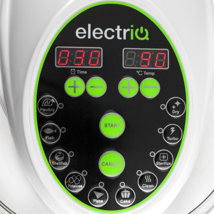 GRADE A1 - electriQ 17 Litre Hinged Digital Premium Halogen Oven + Full Accessories pack - Easy Cooking Presets