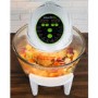 GRADE A2 - electriQ 17 Litre Hinged Digital Premium Halogen Oven + Full Accessories pack - Easy Cooking Presets