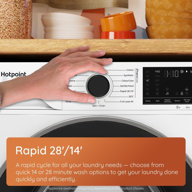 Hotpoint FabricCare 10kg 1400rpm Washing Machine - Graphite