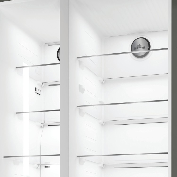 Hotpoint 593 Litre Side-By-Side American Fridge Freezer - Stainless Steel