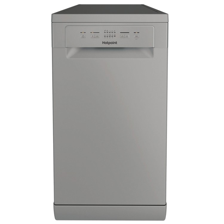 Refurbished Hotpoint Freestanding Slimline Dishwasher - Silver Quick wash Adjustable baskets
