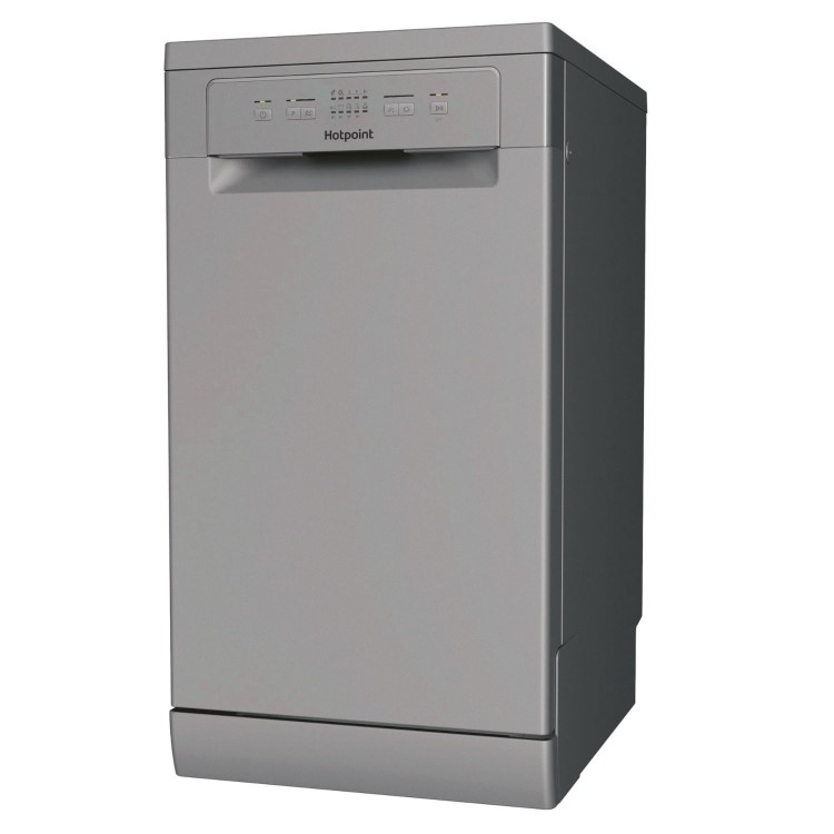 Refurbished Hotpoint Freestanding Slimline Dishwasher - Silver Quick wash Adjustable baskets