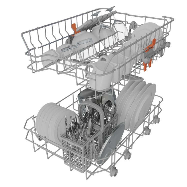 Refurbished Hotpoint Freestanding Slimline Dishwasher - Silver Quick wash Adjustable baskets