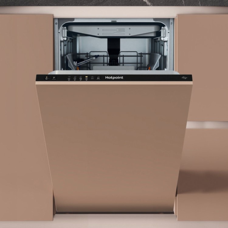 Hotpoint ActiveDry Integrated Slimline Dishwasher - Black control panel