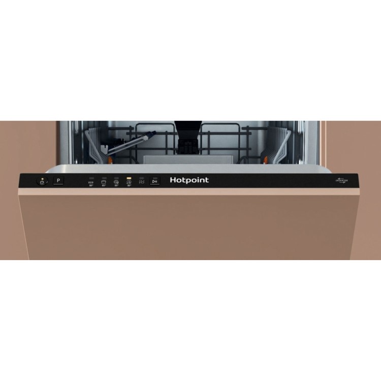 Hotpoint ActiveDry Integrated Slimline Dishwasher - Black control panel
