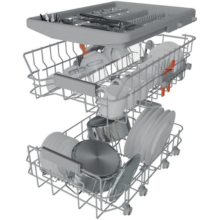 Hotpoint Integrated Slimline Dishwasher - Black Eco Programme