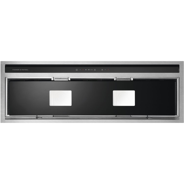 Fisher & Paykel 50004 - 83cm Wide High Performance Canopy Cooker Hood - Black Glass And Stainless Steel