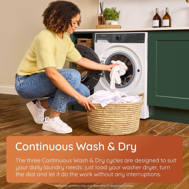 GRADE A1 - Hotpoint FabricCare 9kg Wash 6kg Dry 1400rpm Washer Dryer - Black