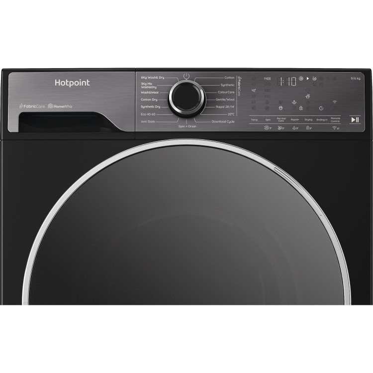 GRADE A1 - Hotpoint FabricCare 9kg Wash 6kg Dry 1400rpm Washer Dryer - Black