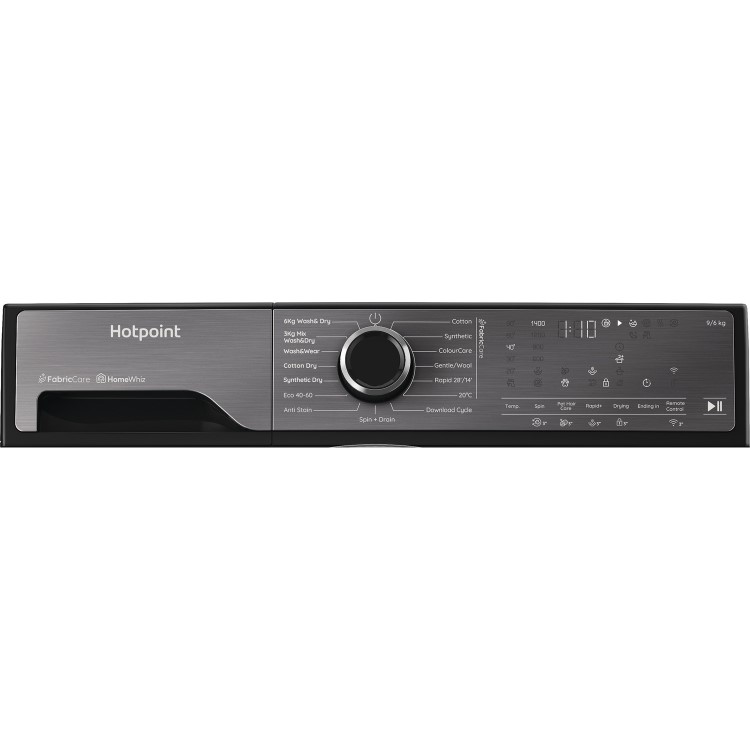GRADE A1 - Hotpoint FabricCare 9kg Wash 6kg Dry 1400rpm Washer Dryer - Black