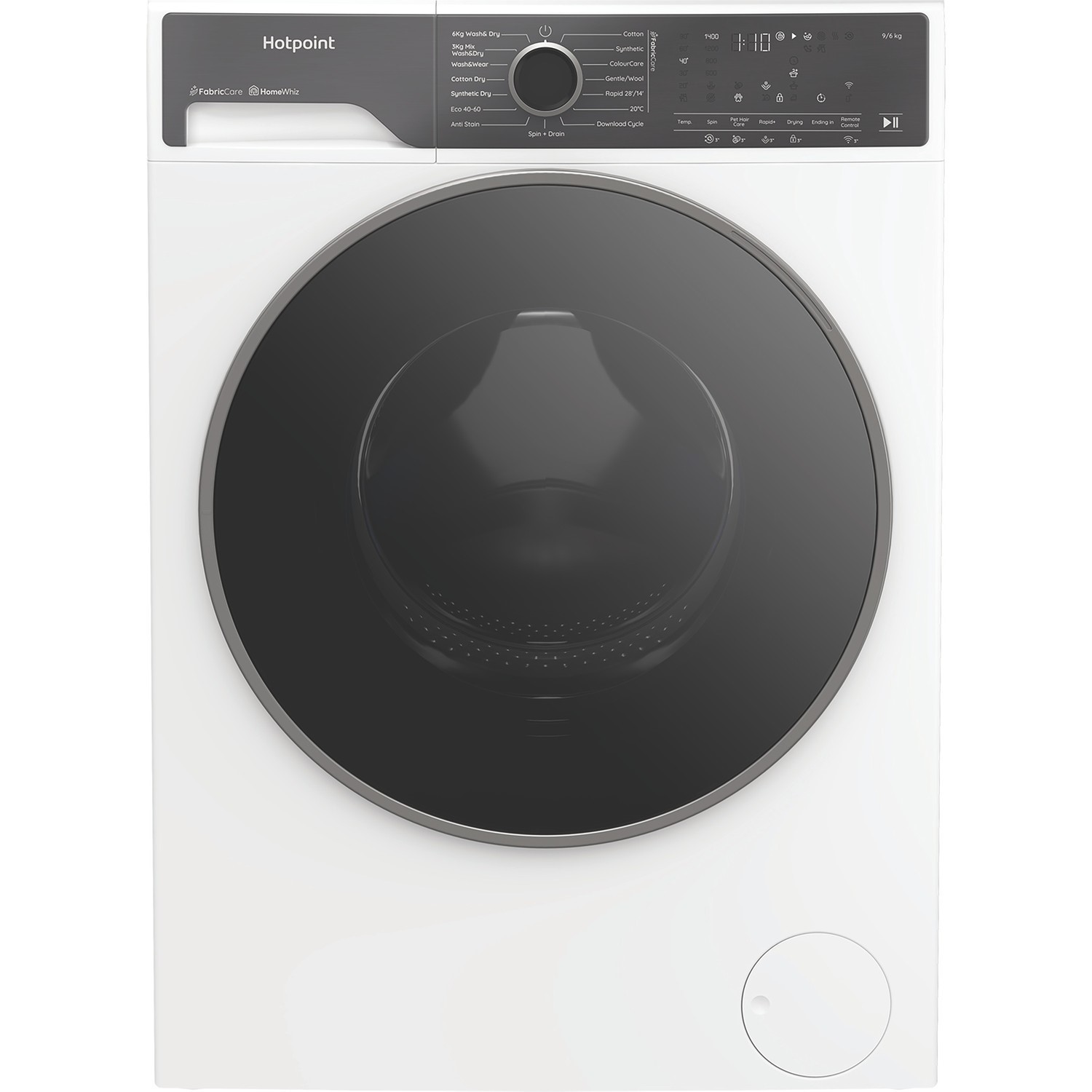 Hotpoint HPD9693CARE Washer Dryer in White 1400 Spin 9kg 6kg C Rated H