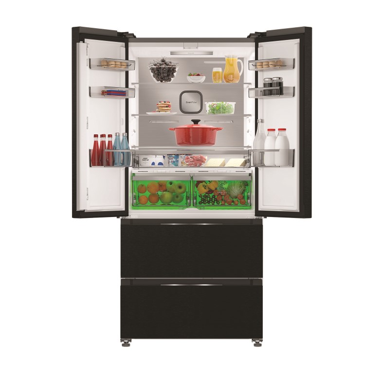 Hotpoint 510 Litre French Style American Fridge Freezer - Inox