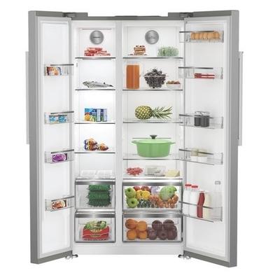 Hotpoint 593 Litre Side-By-Side American Fridge Freezer - Stainless Steel