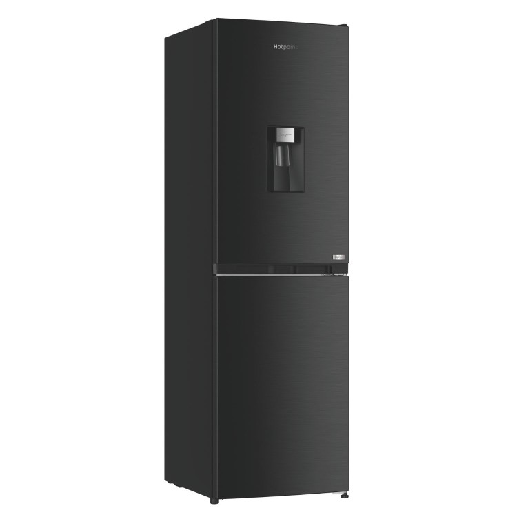 Hotpoint 244 Litre 50/50 Freestanding Fridge Freezer - Black Steel