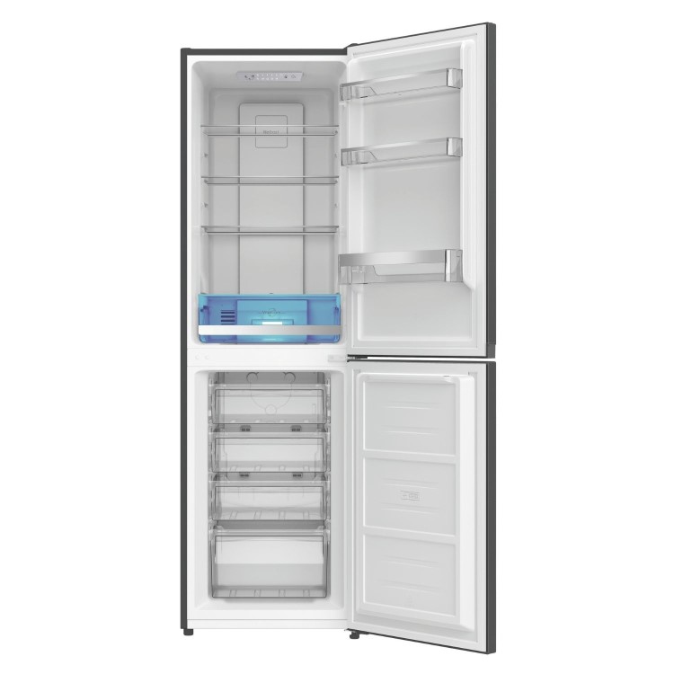 Hotpoint 246 Litre 50/50 Freestanding Fridge Freezer - Black Steel