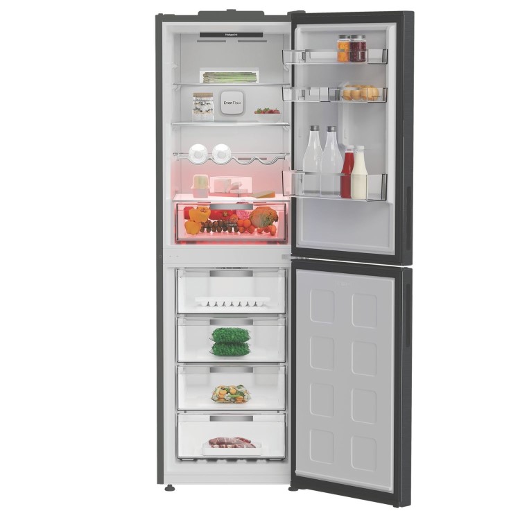 Hotpoint 317 Litre 50/50 Freestanding Fridge Freezer with VitalCare - Dark Inox