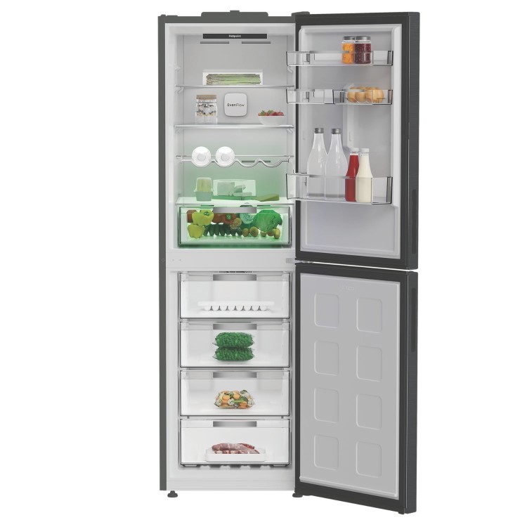 Hotpoint 317 Litre 50/50 Freestanding Fridge Freezer with VitalCare - Dark Inox