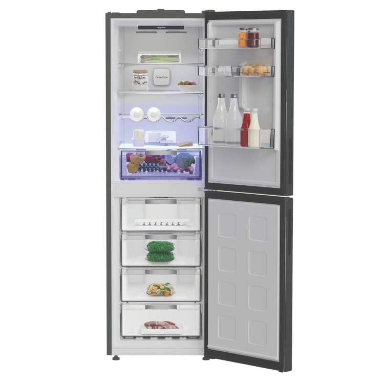 Hotpoint 317 Litre 50/50 Freestanding Fridge Freezer with VitalCare - Dark Inox
