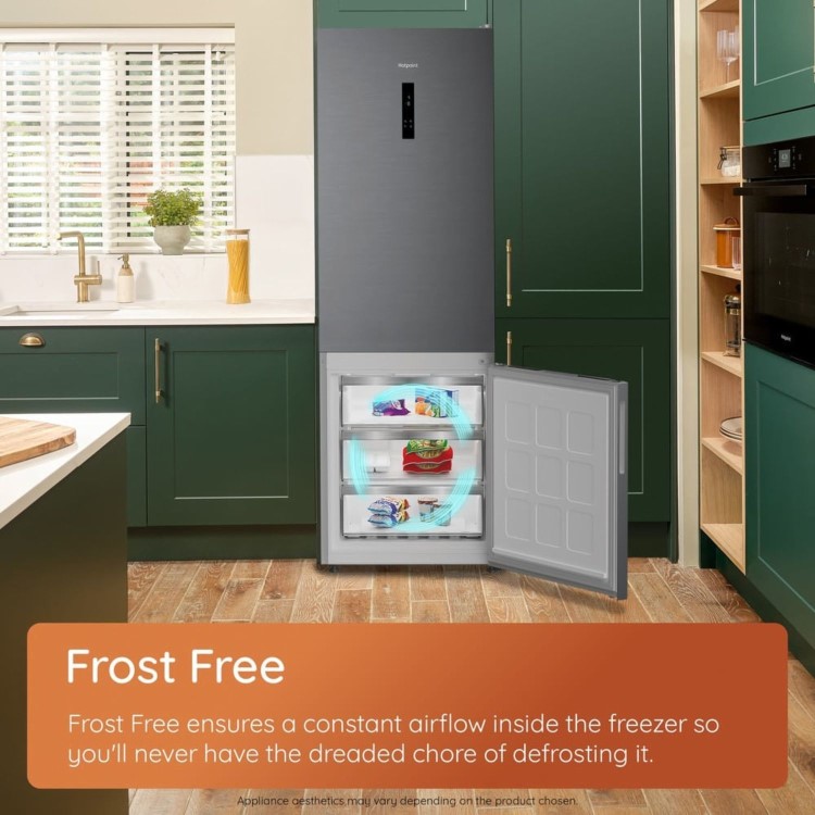 Hotpoint 268 Litre 50/50 Freestanding Fridge Freezer with Water Dispenser - Silver