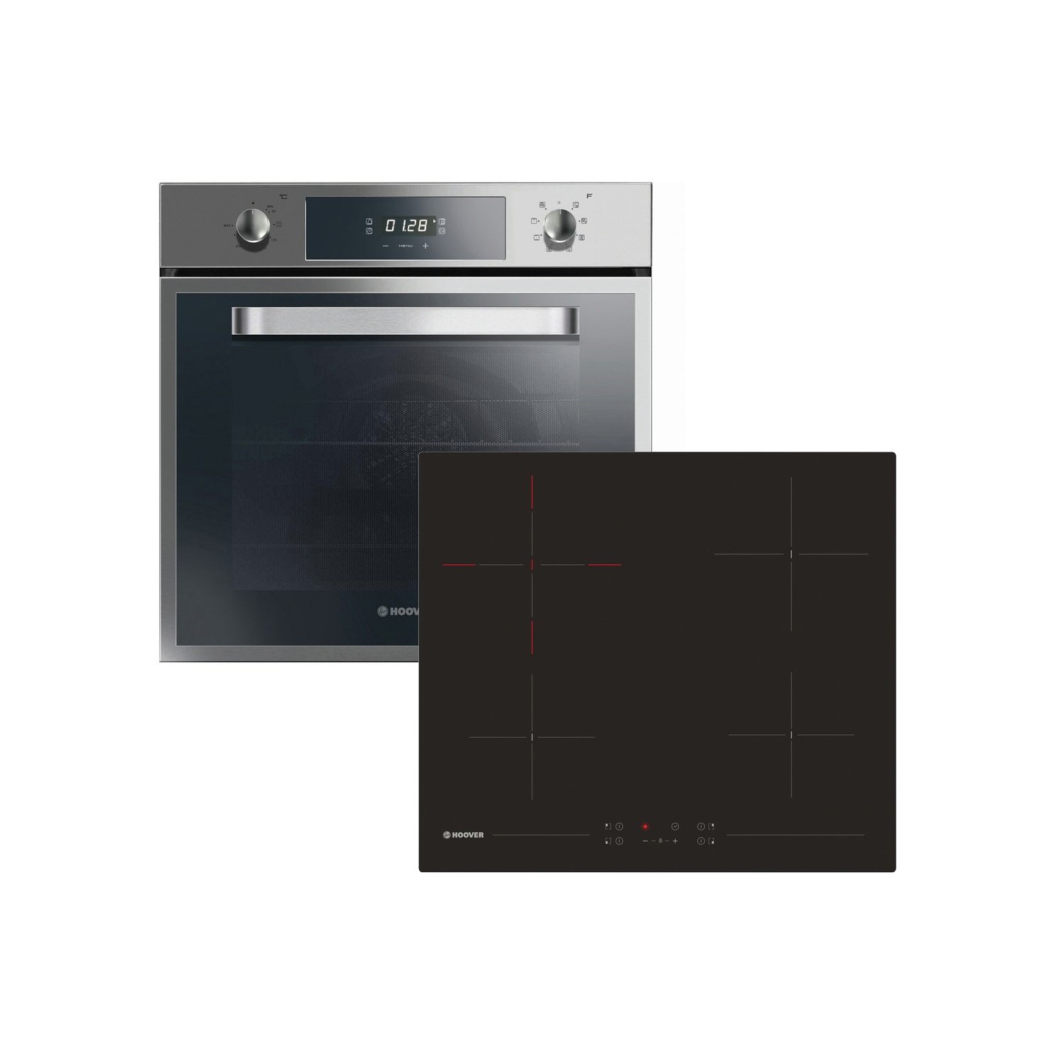 Hoover HPRCE60SS Multifunction Electric Oven & Ceramic Hob Pack