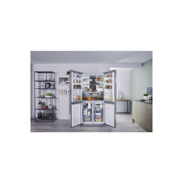 Hotpoint HPSN4TA+IN Quattro American Fridge Freezer - Stainless Steel