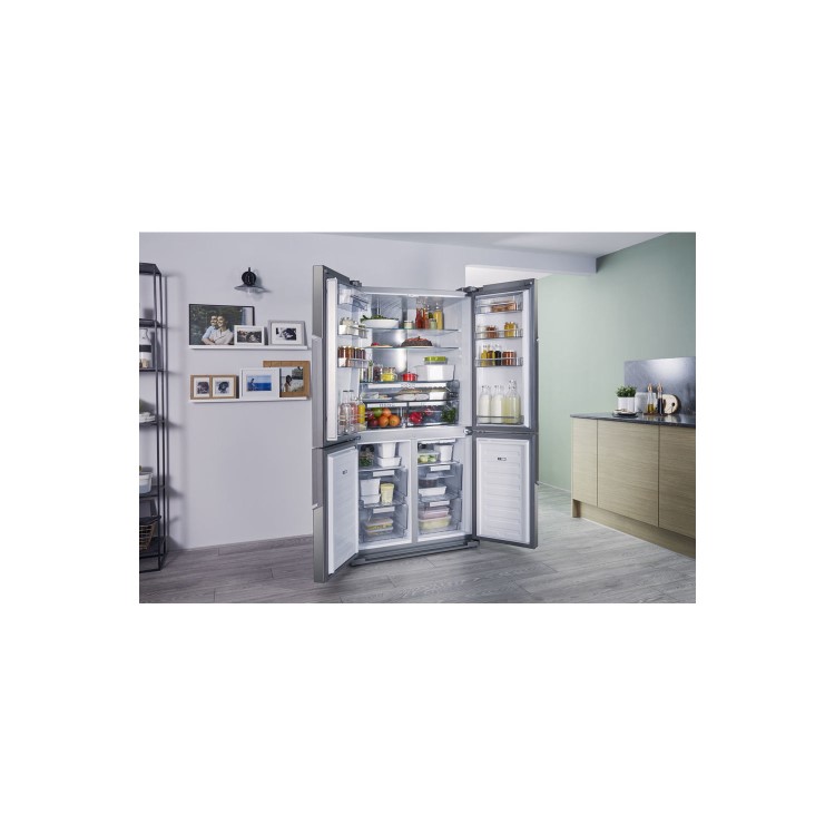 Hotpoint HPSN4TA+IN Quattro American Fridge Freezer - Stainless Steel