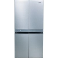 Refurbished Hotpoint HQ9B1L1 Freestanding 591 Litre American Fridge Freezer Stainless Steel