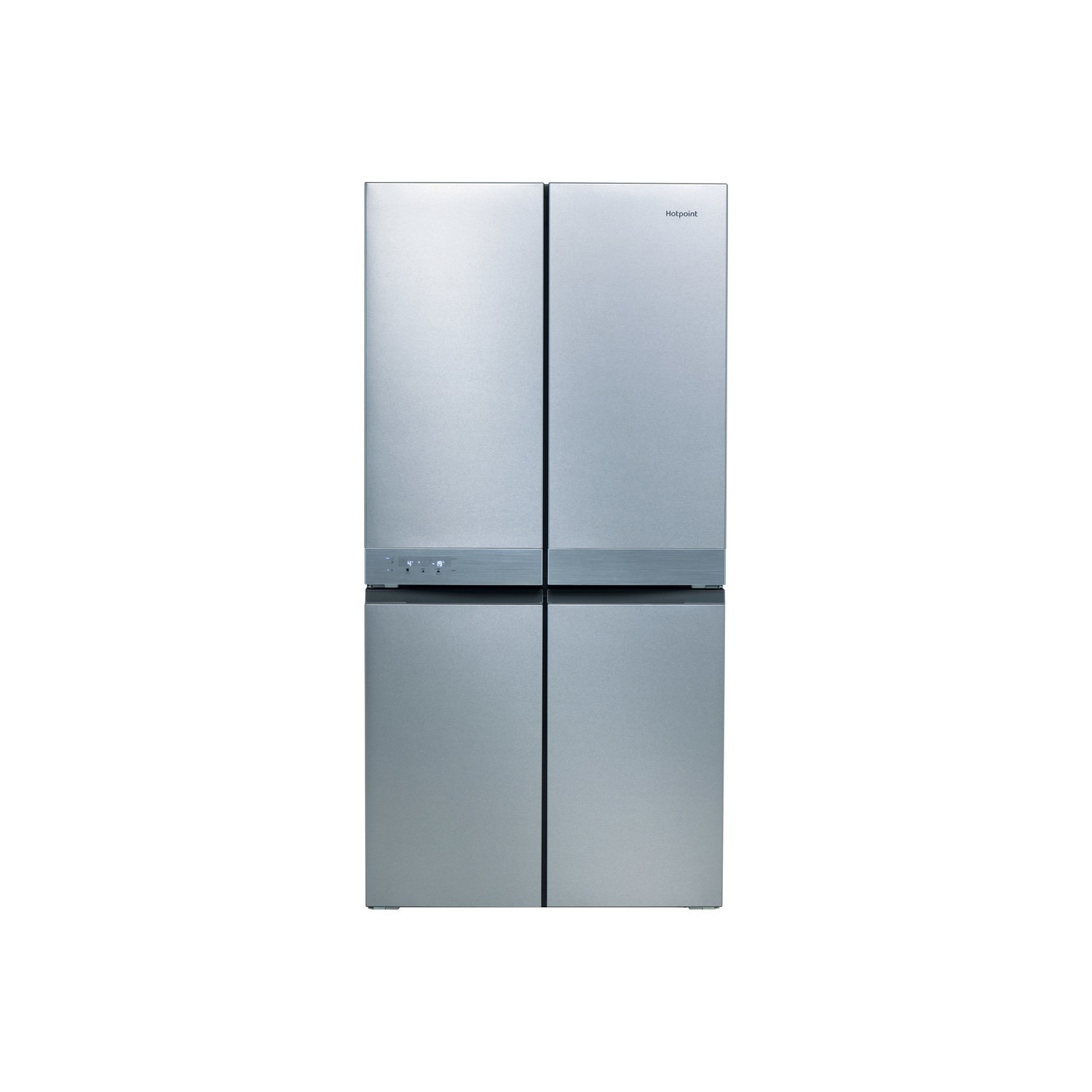 Refurbished Hotpoint HQ9B1L1 Freestanding 591 Litre American Fridge Freezer Stainless Steel