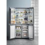Refurbished Hotpoint HQ9B1L1 Freestanding 591 Litre American Fridge Freezer Stainless Steel