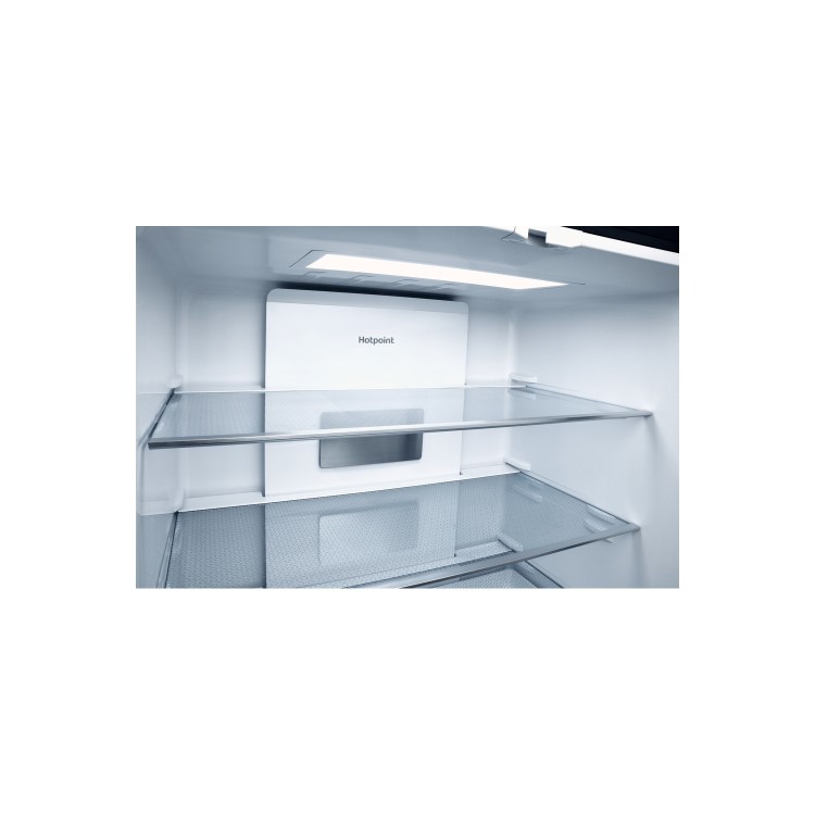 Refurbished Hotpoint HQ9B1L1 Freestanding 591 Litre American Fridge Freezer Stainless Steel