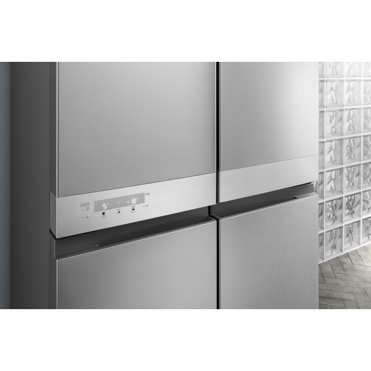 Hotpoint HQ9B1L Side-by-side American Fridge Freezer - Stainless Steel Look