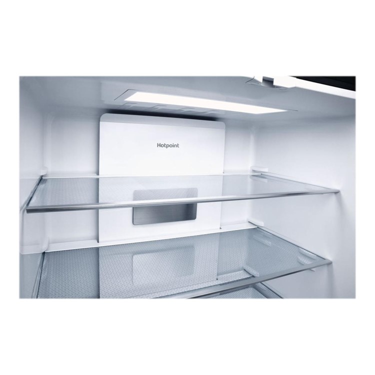 Hotpoint HQ9B1L Side-by-side American Fridge Freezer - Stainless Steel Look
