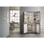 GRADE A1 - Hotpoint HQ9E1L American-style Frost Free Fridge Freezer With Touch Controls - Stainless Steel Look