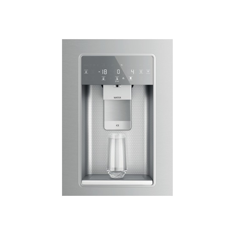 GRADE A1 - Hotpoint HQ9IMO1L Four Door American Fridge Freezer WIth Water Dispenser - Stainless Steel Look