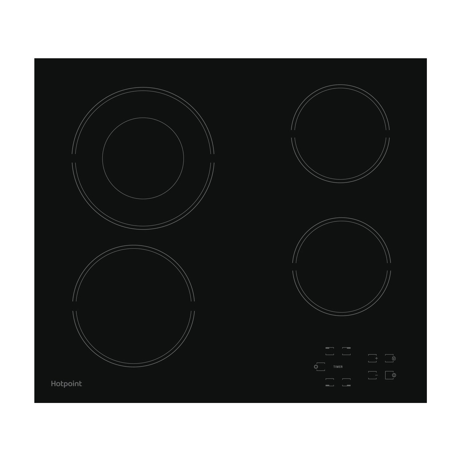 Hotpoint 58cm 4 Zone Touch Control Ceramic Hob