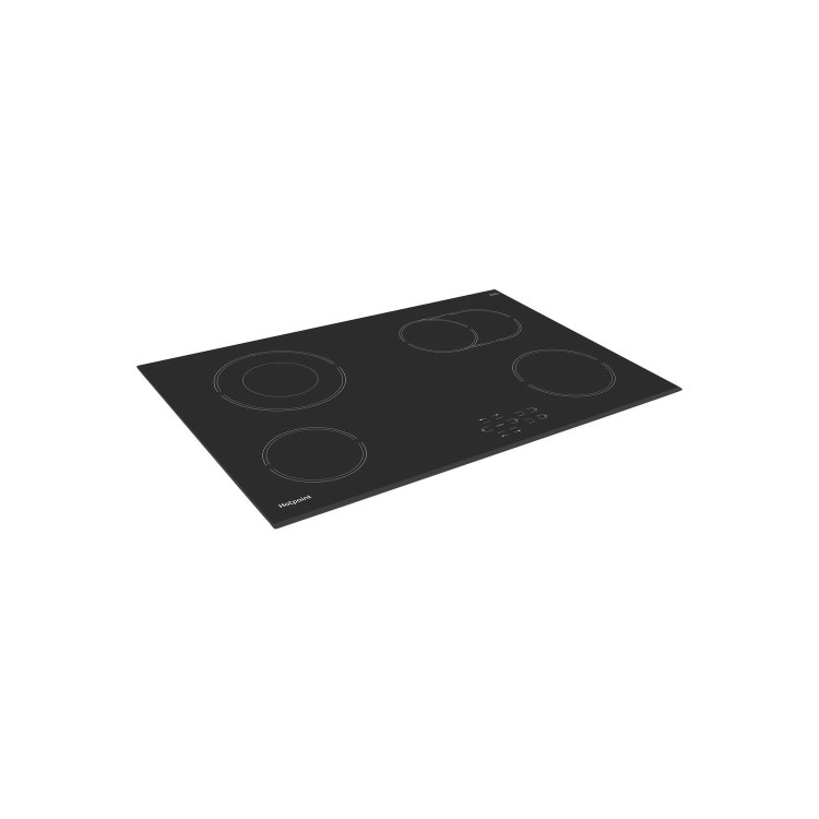 Refurbished Hotpoint HR724BH 77cm 4 Zone Ceramic Hob with Oval Dual Zone