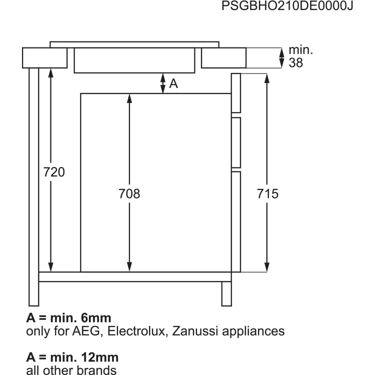 Refurbished AEG 3000 Series HRE95770FB 90cm 5 Zone Ceramic Hob