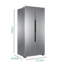 Haier 450 Litre American Fridge Freezer - Silver