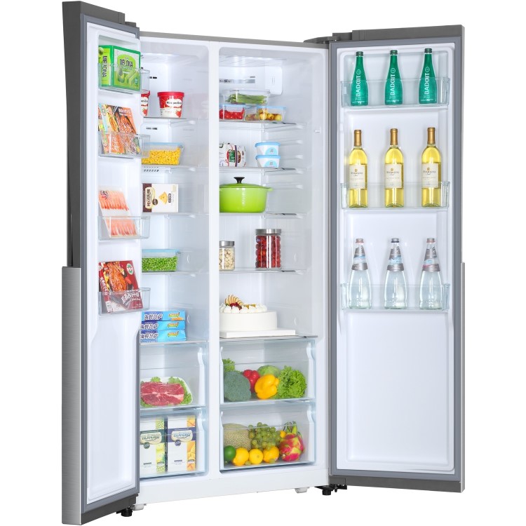 Haier HRF-521DS6 American Side-By-Side Fridge Freezer - Silver