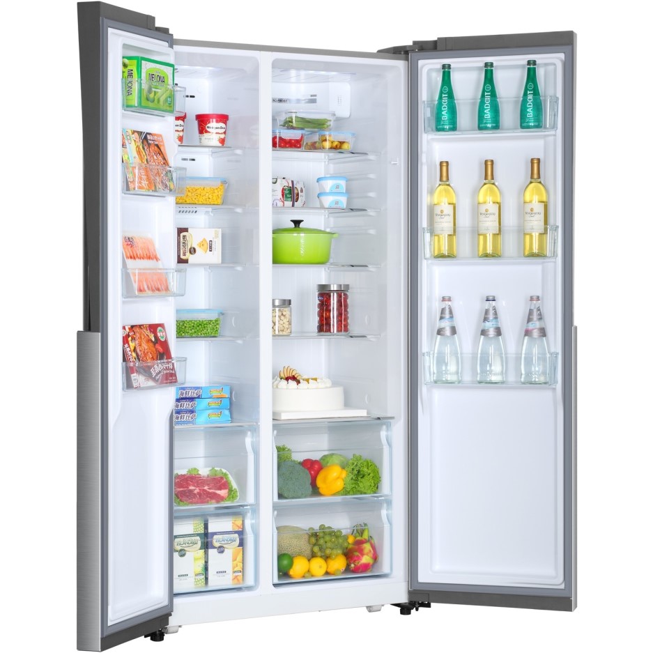 Haier HRF521DS6 American SideBySide Fridge Freezer Silver Appliances Direct Haier HRF521DS6 American SideBySide Fridge Freezer Silver Appliances Direct