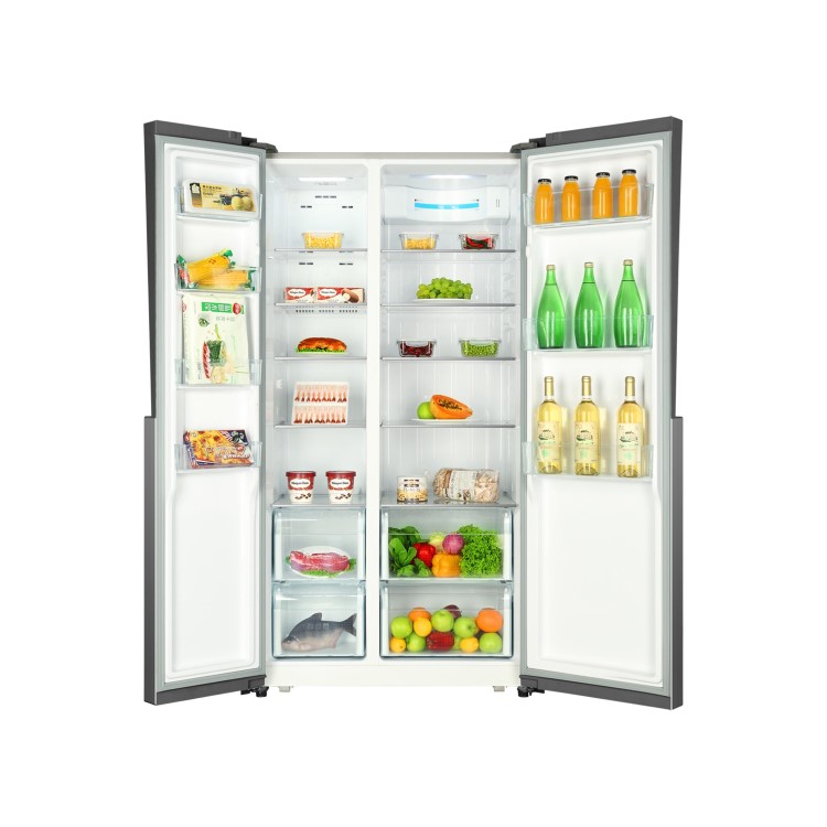 Haier HRF-521DS6 American Side-By-Side Fridge Freezer - Silver