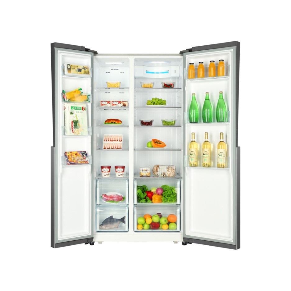 Haier HRF521DS6 American SideBySide Fridge Freezer Silver Appliances Direct Haier HRF521DS6 American SideBySide Fridge Freezer Silver Appliances Direct