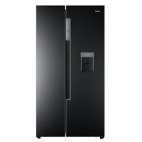 Haier HRF-522IB6 American Fridge Freezer With Water Dispenser - Black