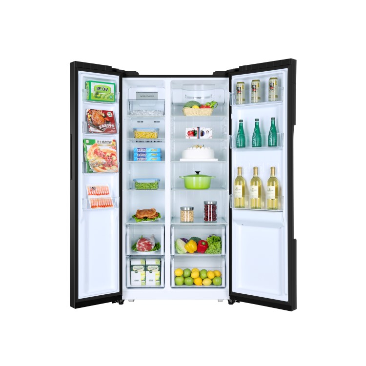 Haier HRF-522IB6 American Fridge Freezer With Water Dispenser - Black