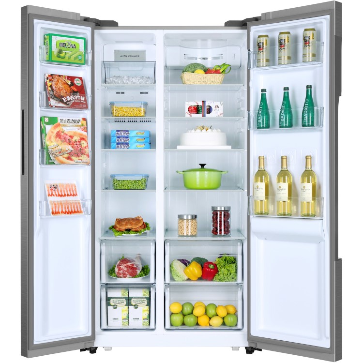 GRADE A2 - Haier HRF-522IG6 American Fridge Freezer With Water Dispenser - Silver