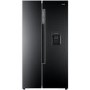 Haier HRF-522WBB6 510 Litre American Style Fridge Freezer Water Dispenser Frost Free 91cm Wide - Black